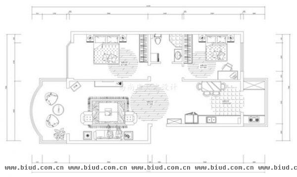 北京城建·世华泊郡-二居室-120平米-装修设计