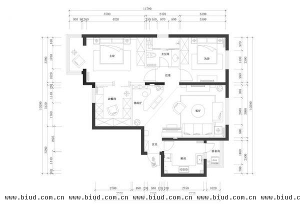 白云路西里小区-二居室-85平米-装修设计