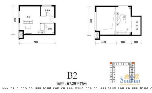 北京城建·N次方-一居室-67平米-装修设计