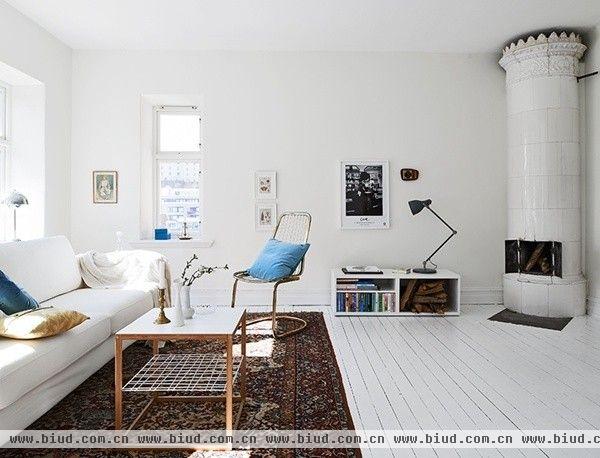 承袭老屋元素的瑞典公寓改造效果图