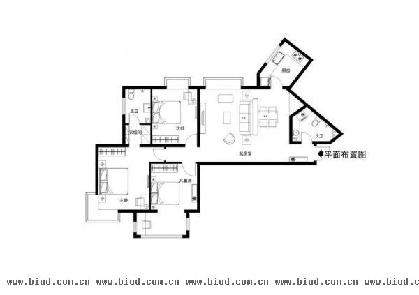 首开国风美唐-三居室-133平米-装修设计