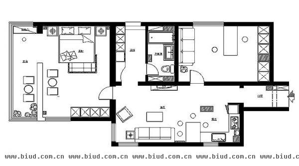 吉庆里-二居室-120平米-装修设计