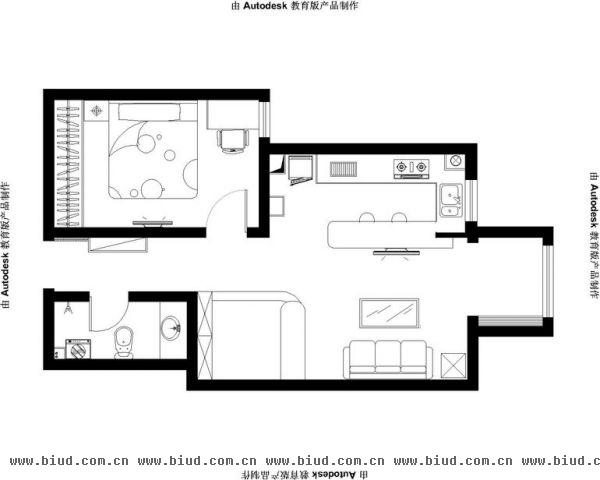 中信府·世家-一居室-60平米-装修设计