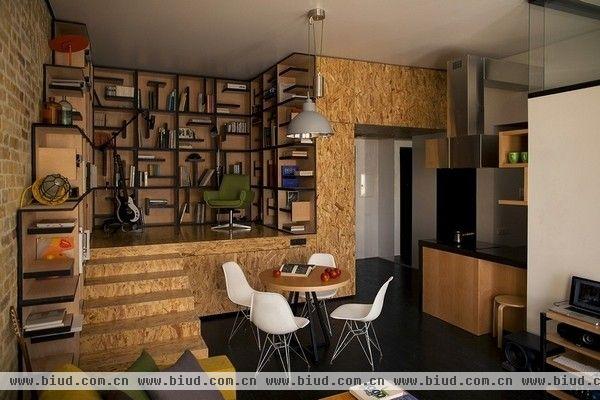 今天为你介绍的这间位于乌克兰基辅的公寓，屋主找到了他们的设计师朋友Alex Bykov来打造这个空间，温馨又富有生趣。
