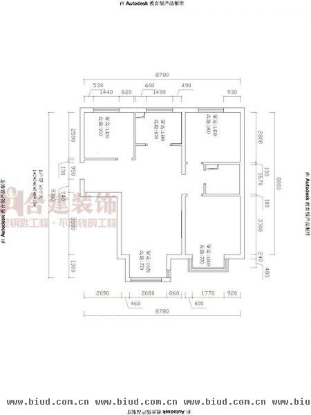 中铁长阳国际城-三居室-90平米-装修设计