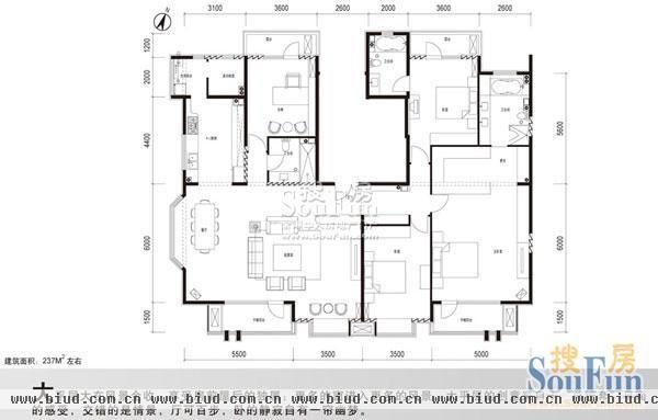 百旺杏林湾-四居室-237平米-装修设计