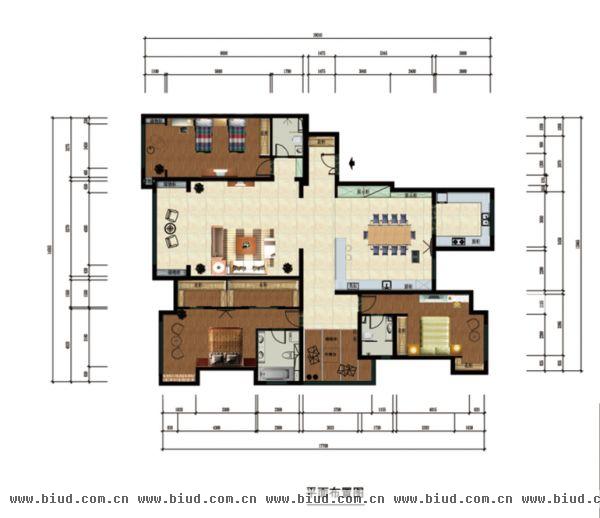 百合湾壹号院-三居室-231平米-装修设计