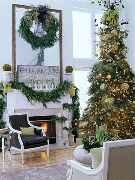 浪漫优雅的节日氛围，会给你带来一个好心情！我们为你收集了30款不同的圣诞家居设计，从整体到局部，为你解读西方圣诞客厅的布置方案。