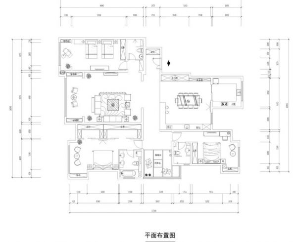 百合湾壹号院-三居室-180平米-装修设计