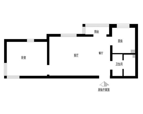 西北旺回迁小区-一居室-60平米-装修设计