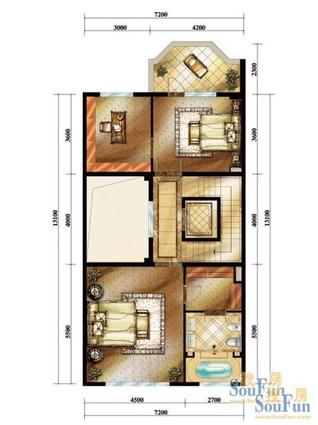 中海九号公馆-二居室-94平米-装修设计