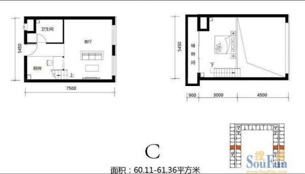 北京城建·N次方-一居室-66.11平米-装修设计