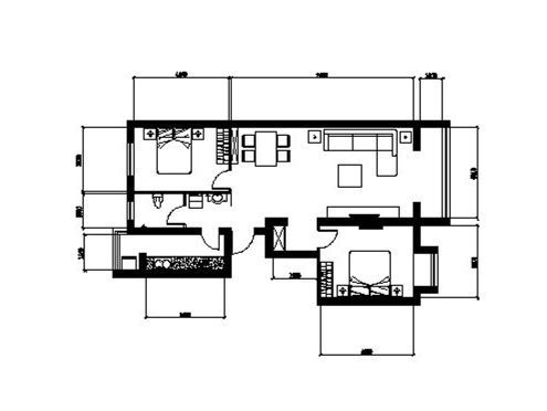 次渠二区-二居室-90平米-装修设计