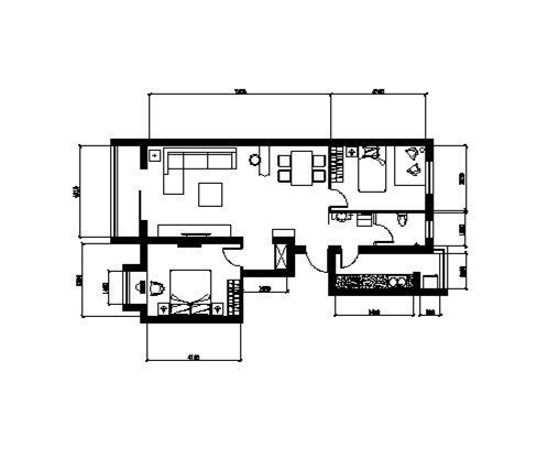 次渠一区-二居室-90平米-装修设计