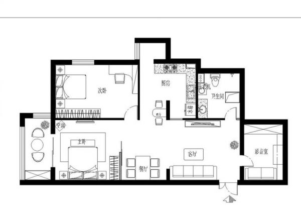 清水苑-三居室-109平米-装修设计