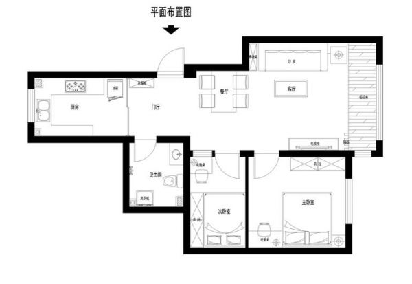 太阳星城-二居室-81平米-装修设计