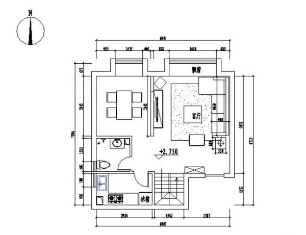 香蜜湾-一居室-80平米-装修设计