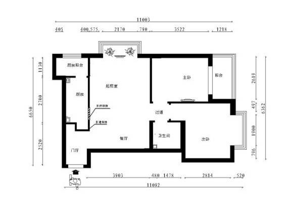 宜居园-二居室-82平米-装修设计