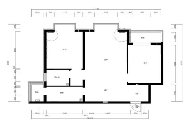 宜居园-二居室-87平米-装修设计
