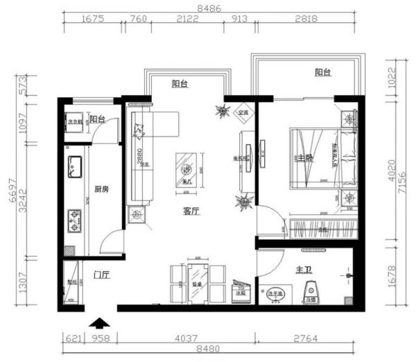 宜居园-一居室-72平米-装修设计
