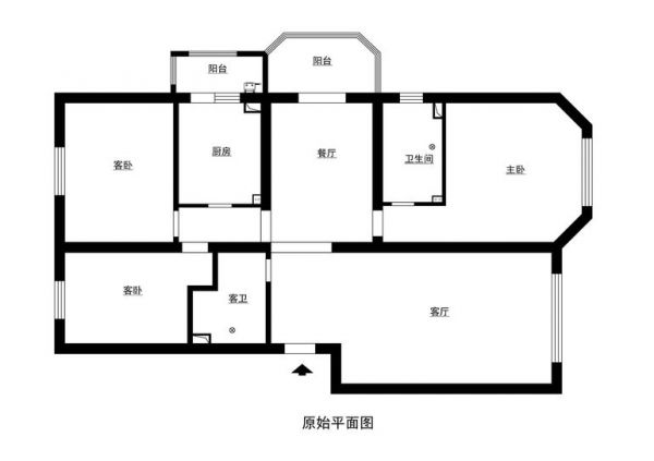中铁国际城-三居室-140平米-装修设计