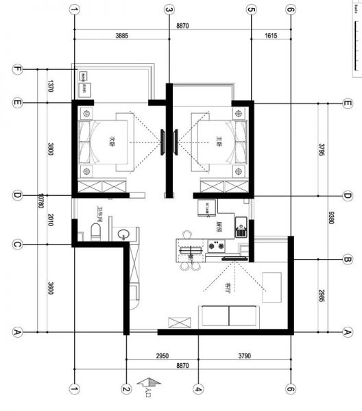澳林春天-二居室-76平米-装修设计