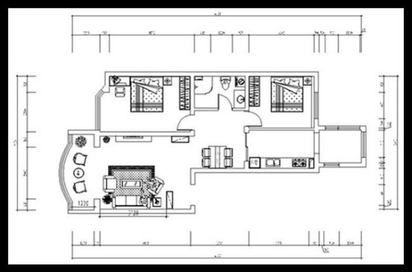 太舟坞回迁房-二居室-123平米-装修设计