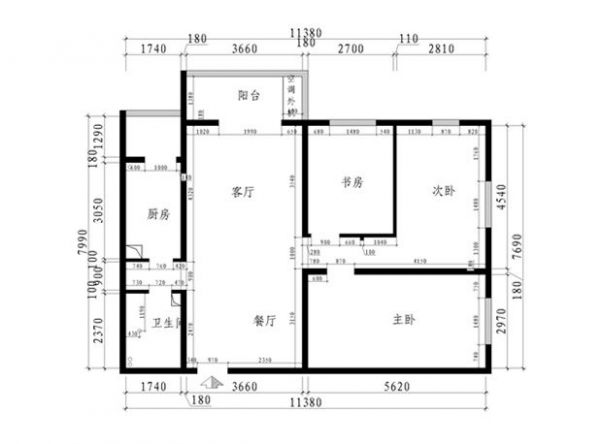 远洋沁山水-三居室-110平米-装修设计