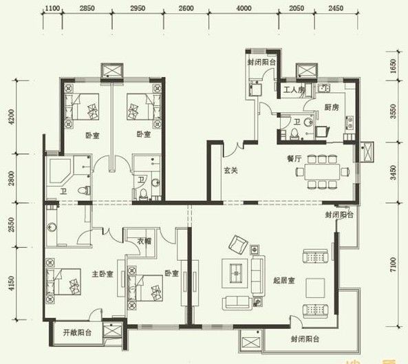 北京华侨城-四居室-275平米-装修设计