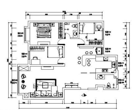 嘉木花园-三居室-133平米-装修设计