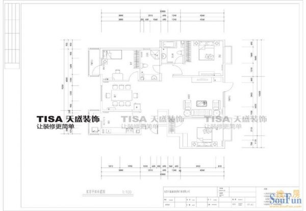 金融街·金色漫香郡-二居室-120平米-装修设计