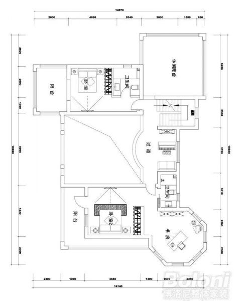 辰翰府-三居室-350平米-装修设计