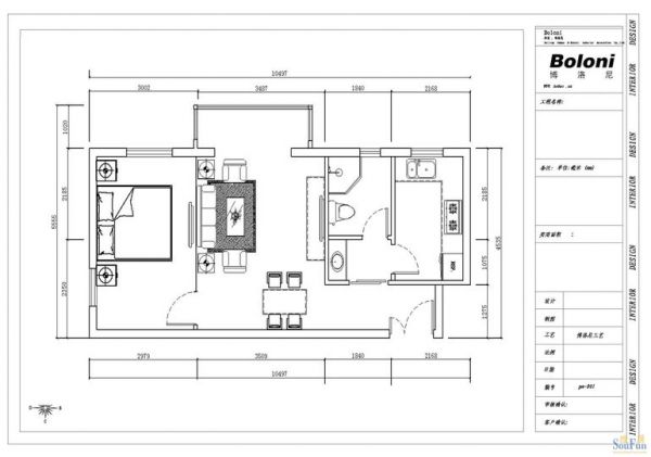 丽都壹号-一居室-80平米-装修设计