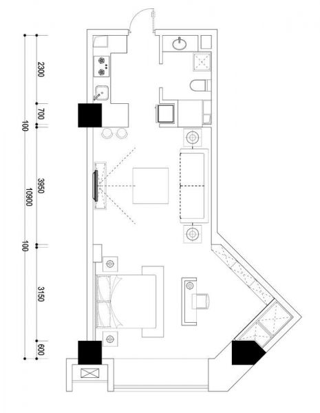 米拉小镇-二居室-60平米-装修设计