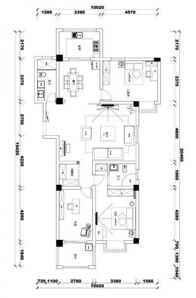 首城国际中心-三居室-153.8平米-装修设计