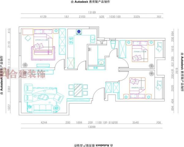 首创·澜茵山-三居室-100平米-装修设计
