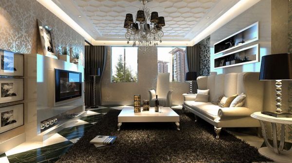 尊荣国际俱乐部公寓-三居室-180平米-装修设计