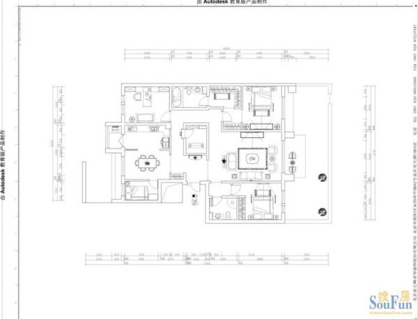国奥村-五居室-200平米-装修设计