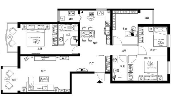 科兴家园-四居室-140平米-装修设计