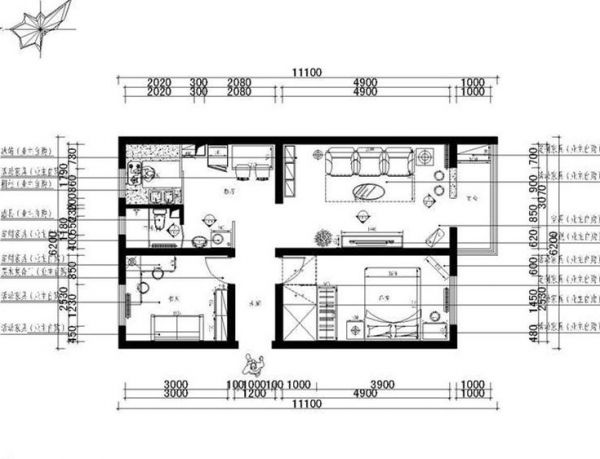 双榆树西里-二居室-50平米-装修设计