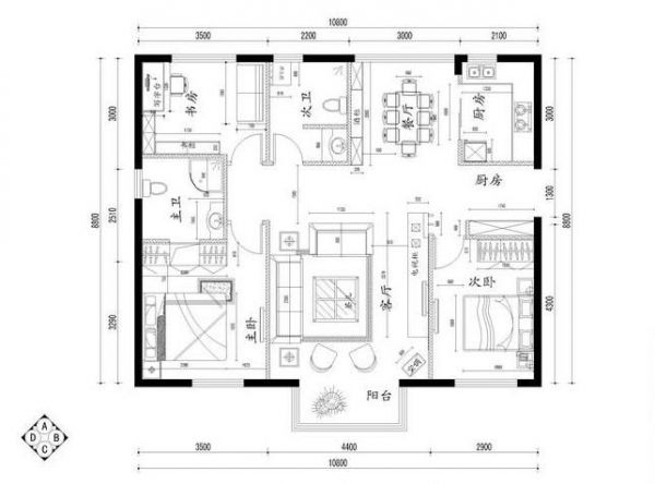 中建·玲珑山-三居室-137平米-装修设计