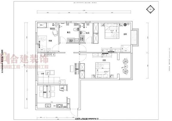 丰泽盈和小区-三居室-115平米-装修设计