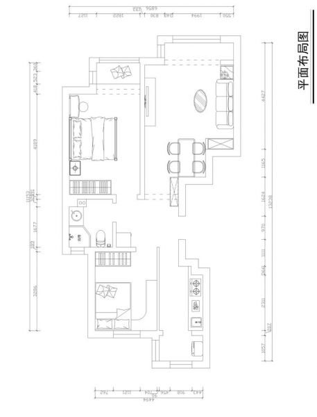 润枫领尚-二居室-87.5平米-装修设计