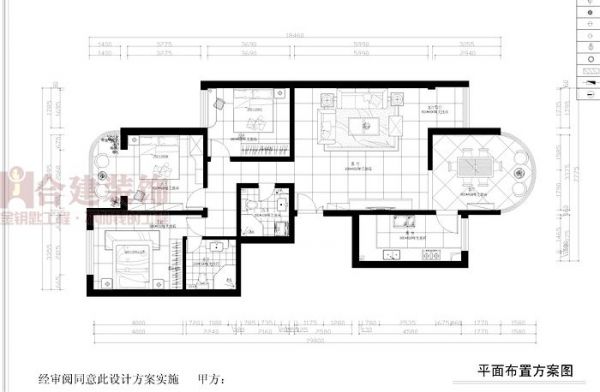 万山庄园小区-三居室-110平米-装修设计