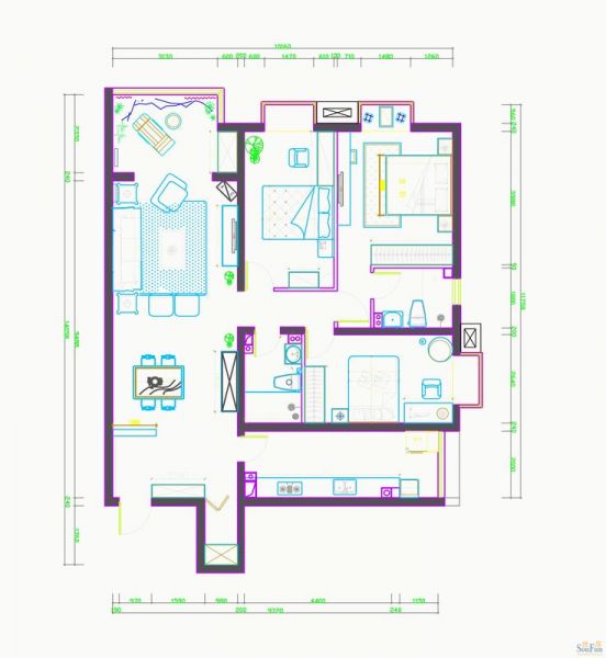 瑞和国际-三居室-140平米-装修设计