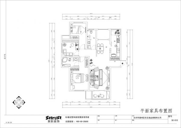 东亚逸品阁-三居室-115平米-装修设计