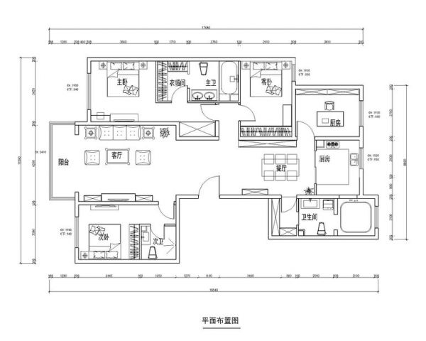 中信城三期-四居室-190平米-装修设计