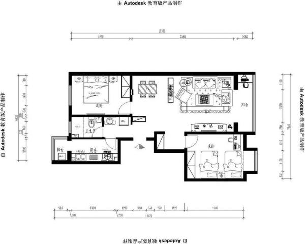 平乐园小区-二居室-90平米-装修设计