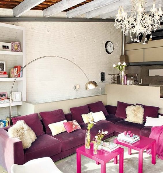 现代与古典风混搭的粉色调家居装修