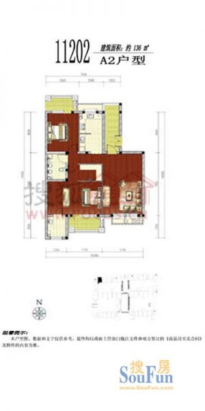 绿堤香廊-二居室-136平米-装修设计